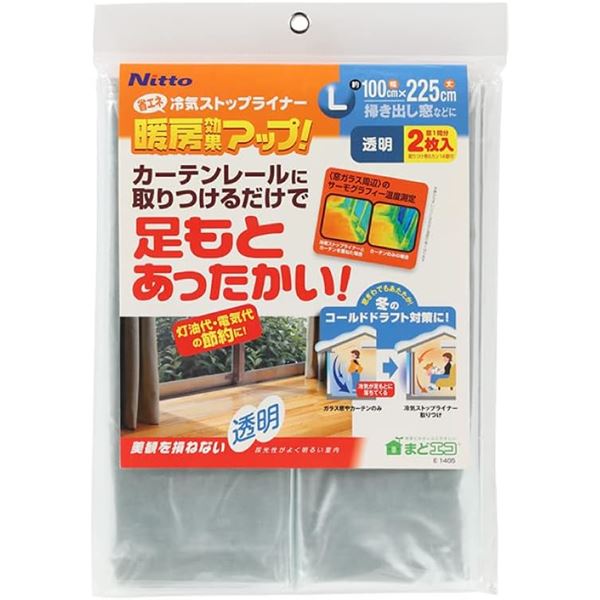 直送・代引不可【2個セット】 ニトムズ 省エネ・冷気ストップライナー 透明L E1405別商品の同時注文不可