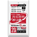 直送・代引不可 【20個セット】 ハウスホールドジャパン 再生原料40%入 ポリ袋 20L 半透明 10枚入 GE23 別商品の同時注文不可