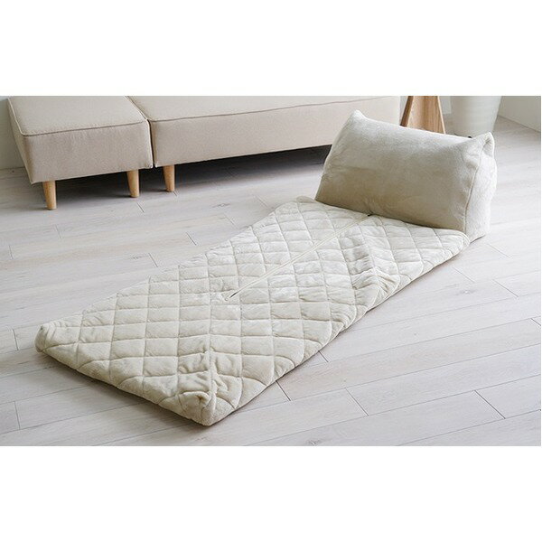 直送・代引不可 ごろ寝 クッション マット 約70×170cm ベージュ 無地 クッション付き リビング インテリア雑貨 生活雑貨 インテリア家具【代引不可】 別商品の同時注文不可