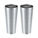 直送・代引不可 颯-SOH- ステンレス断熱タンブラー420ml 2P 22403403 別商品の同時注文不可
