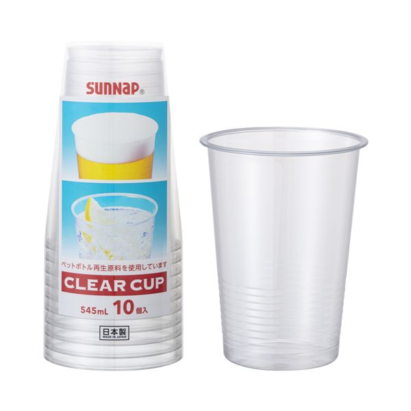 直送・代引不可 【10個セット】 サンナップ クリアーカップ 545ml 10個入 C5410Z 別商品の同時注文不可