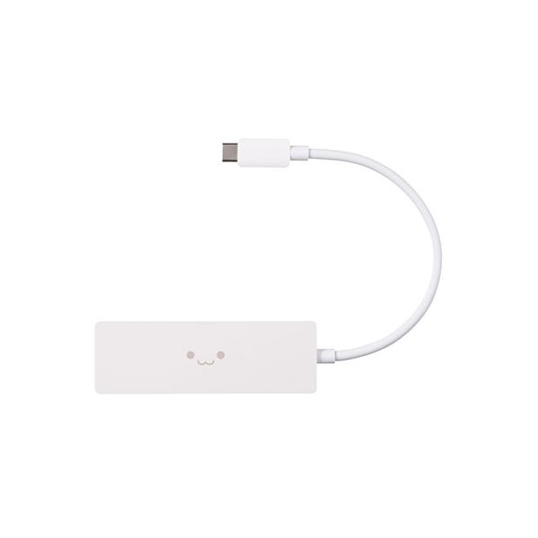 直送・代引不可 エレコム USB Type-C 4ポートUSB2.0ハブ 15cm しろちゃん(ホワイト×ブラック) U2HC-H040WF 別商品の同時注文不可