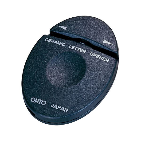 直送・代引不可 （まとめ） オートセラミックレターオープナー 黒 CLO-A-BK 1個 【×10セット】 別商品の同時注文不可