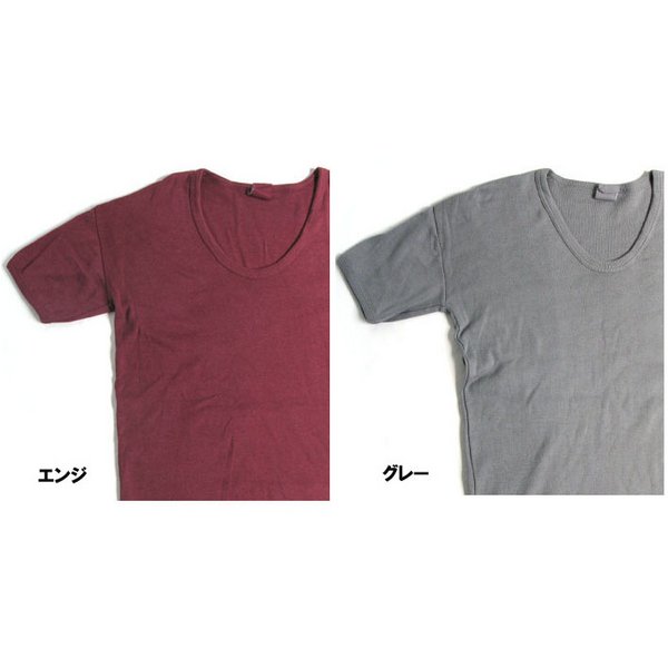 直送・代引不可東ドイツタイプ Uネック Tシャツ JT039YD エンジ サイズ4 【 レプリカ 】 別商品の同時注文不可