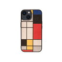 EsMan  Wood VR؃P[X for iPhone 14 Plus Mondrian Wood wʃJo[^ I23641i14Mʏi̓s