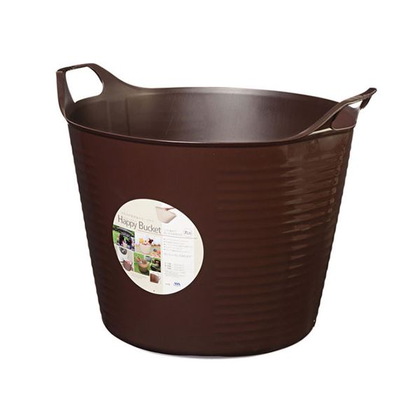 直送・代引不可 【5セット】 ヒマラヤ化学 ハッピーバケット 丸 Mサイズ チョコブラウン MMT51876X5 別商品の同時注文不可