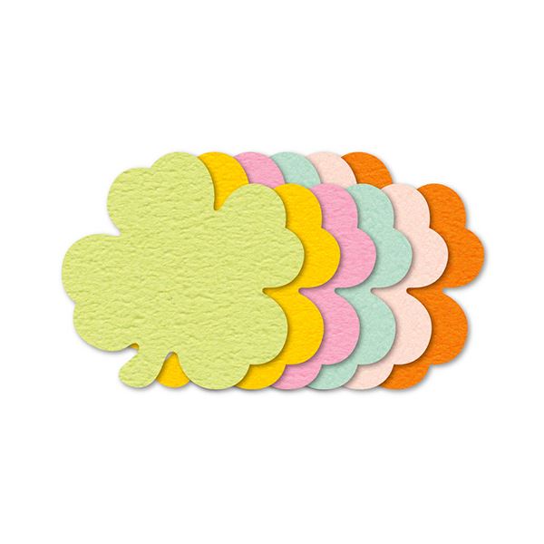 直送・代引不可 ササガワぷちカード クローバー 中 （6色×各2枚）／パック 16-7025 1セット（10パック） 別商品の同時注文不可