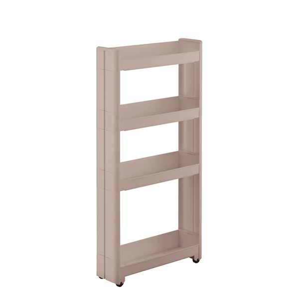 直送・代引不可 【3個セット】 不動技研 スマートワゴンFit 45 【4段/幅12.5cm グレー】 組立式 F-2545 別商品の同時注文不可