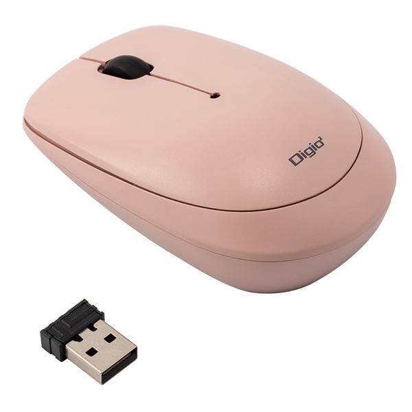 直送・代引不可 Digio2 無線 スタンダードマウス 3ボタン/ブルーLED MUS-RKT209WP ピンク 別商品の同時注文不可