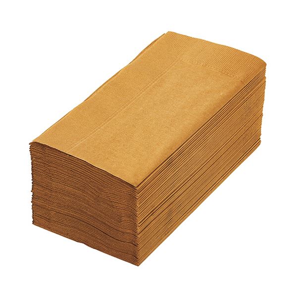 直送・代引不可 (まとめ）カラーナプキン 2PLY 8つ折 マロングラッセ 1パック（50枚） 【×10セット】 別商品の同時注文不可