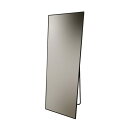 直送・代引不可 スタンドミラー 約60×165cm ブラック 折りたたみ式 薄型 専用飛散防止フィルム仕様 アルミフレーム スタイリッシュミラー【代引不可】 別商品の同時注文不可