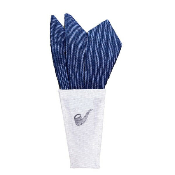 直送・代引不可 トラッド 日本製 形態安定ポケットチーフ 無地織り×ダークネイビー 別商品の同時注文不可