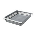 直送・代引不可 (まとめ)伊藤忠リーテイルリンクスタックトレーメタルハンドル付 浅型大 グレー STA3S 1個【×5セット】 別商品の同時注文不可