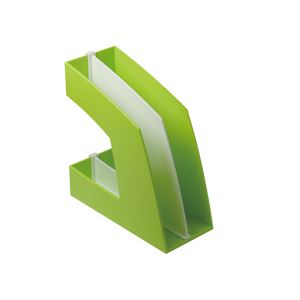 直送・代引不可（まとめ）ファイルボックス（仕切り付） A4タテ グリーン 10個別商品の同時注文不可