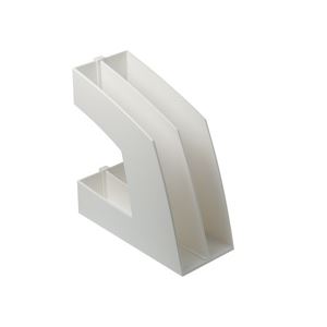 直送・代引不可（まとめ）ファイルボックス（仕切り付） A4タテ ホワイト 10個別商品の同時注文不可