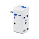 直送・代引不可 YAZAWA 海外用マルチ変換プラグ USB付3.4A 白 HPM83AWHSC 別商品の同時注文不可