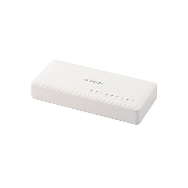 直送・代引不可 エレコム Giga対応スイッチングハブ/8ポート/プラスチック筺体/電源外付けモデル/ホワイト EHC-G08PA3-W 別商品の同時注文不可