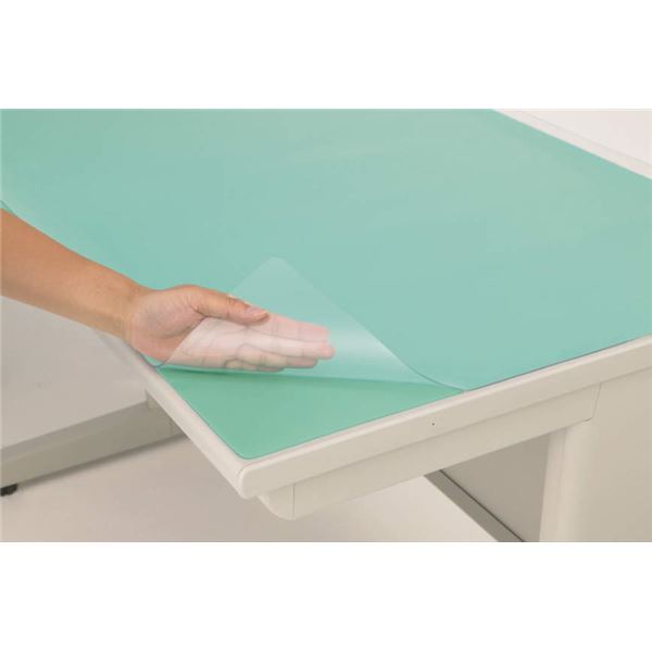 直送・代引不可 PVCデスクマット(グリーンマット付) 1190×590×1.8mm 別商品の同時注文不可