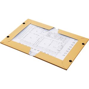 直送・代引不可（まとめ） TANOSEE 図面ファイル（クラフトタイプ） A3 2つ折 背幅28mm 1冊 【×10セット】別商品の同時注文不可