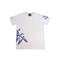 直送・代引不可戦国武将Tシャツ 【直江兼続 義】 XSサイズ 半袖 綿100% 白杢(ホワイト) 〔Uネック おもしろ〕別商品の同時注文不可