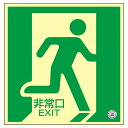 直送・代引不可 中輝度蓄光式床用誘導標識 非常口 床12【代引不可】 別商品の同時注文不可