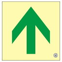 直送・代引不可 中輝度蓄光式床用誘導標識 ↑ 床16【代引不可】 別商品の同時注文不可