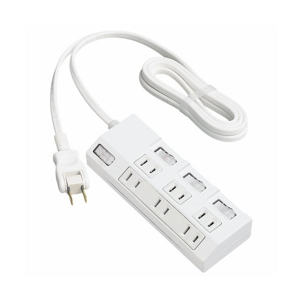 直送・代引不可 (まとめ) パナソニック ザ・タップマルチ 一括・個別スイッチ付 2P・6個口 ホワイト 1.0m WHA29163WKP(1個) 【×3セット】 別商品の同時注文不可