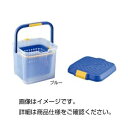 直送・代引不可 (まとめ)カゴ付バケツ ブルー【×3セット】 別商品の同時注文不可