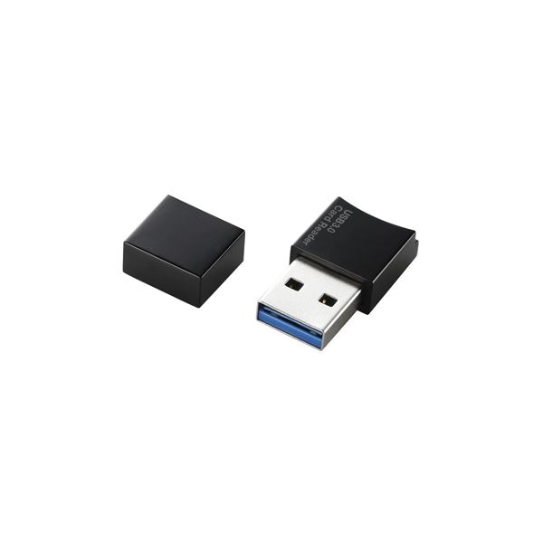 直送・代引不可 (まとめ)エレコム USB3.0対応microSD専用メモリカードリーダ MR3-C008BK【×3セット】 別商品の同時注文不可