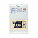 直送・代引不可 業務用45L 10枚入03LLD透明 P43 【(60袋×5ケース)合計300袋セット】 38-285 別商品の同時注文不可
