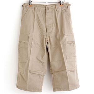 直送・代引不可アメリカ軍 BDU クロップドカーゴパンツ ／迷彩服パンツ 【 Sサイズ 】 リップストップ カーキ 【 レプリカ 】 別商品の同時注文不可
