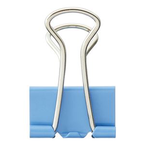 直送・代引不可（まとめ） TANOSEE ダブルクリップ 小 口幅19mm ライトブルー 1箱（10個） 【×60セット】別商品の同時注文不可