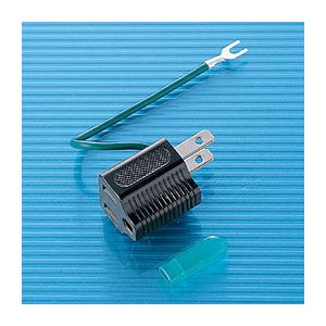 直送・代引不可 （まとめ）サンワサプライ 3P→2P変換アダプタ（ブラック） TAP-AD1BKN【×10セット】 別商品の同時注文不可