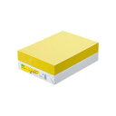 直送・代引不可(まとめ) TANOSEE αエコカラーペーパーII A4 イエロー 1冊(500枚) 【×5セット】別商品の同時注文不可