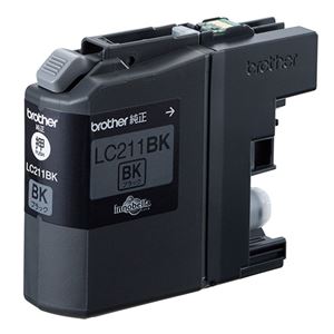 直送・代引不可(まとめ) ブラザー BROTHER インクカートリッジ 黒 LC211BK 1個 【×4セット】別商品の同時注文不可
