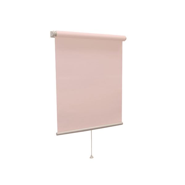 直送・代引不可 モダン ロールスクリーン 【無地ウォッシャブル 60cm×135cm ピンク】 日本製 巻取りス..