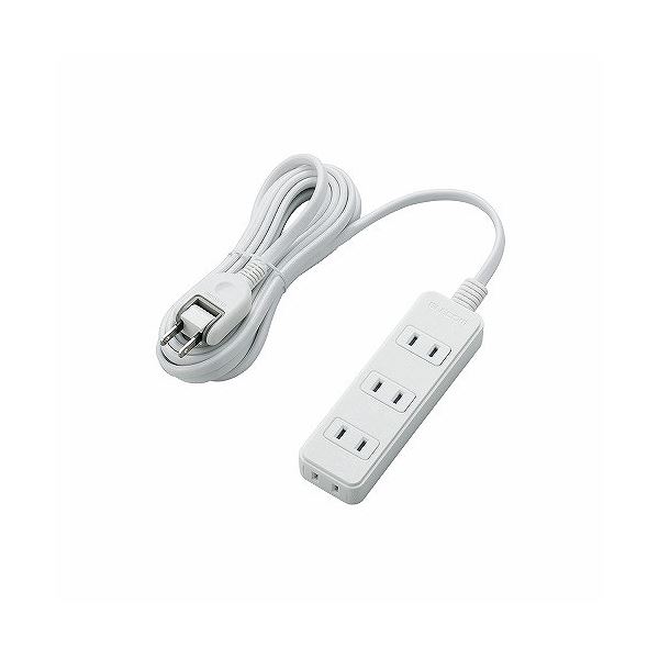 直送・代引不可 (まとめ)エレコム 電源タップ T-S02-2430WH【×5セット】 別商品の同時注文不可