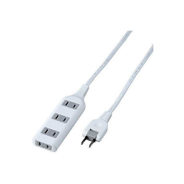 直送・代引不可 (まとめ)YAZAWA 耐トラ付タップ4個口 Y02S405WH【×3セット】 別商品の同時注文不可