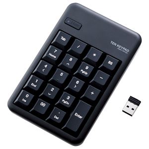 直送・代引不可 エレコム ワイヤレステンキーボード／Mサイズ／メンブレン／高耐久／ブラック TK-TDM017BK 別商品の同時注文不可
