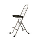 直送・代引不可 シンプル 折りたたみ椅子 【ブラック×シルバー】 SH31〜84cm スチールパイプ 【代引不可】 別商品の同時注文不可