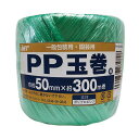 直送・代引不可 (まとめ)アイネット PP玉巻 50mm×300m巻 緑 IH-105-401G 1巻 【×50セット】 別商品の同時注文不可