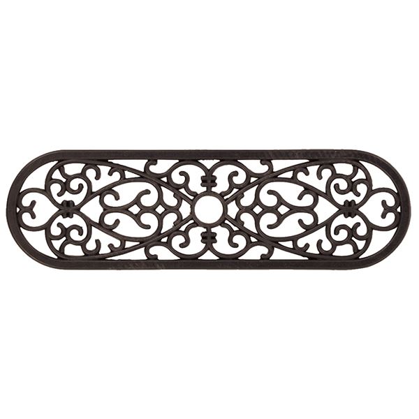 直送・代引不可 屋外用 玄関マット ドアマット 約25×75cm 楕円形 ラバーマット 玄関 エントランス 入口【代引不可】 別商品の同時注文不可