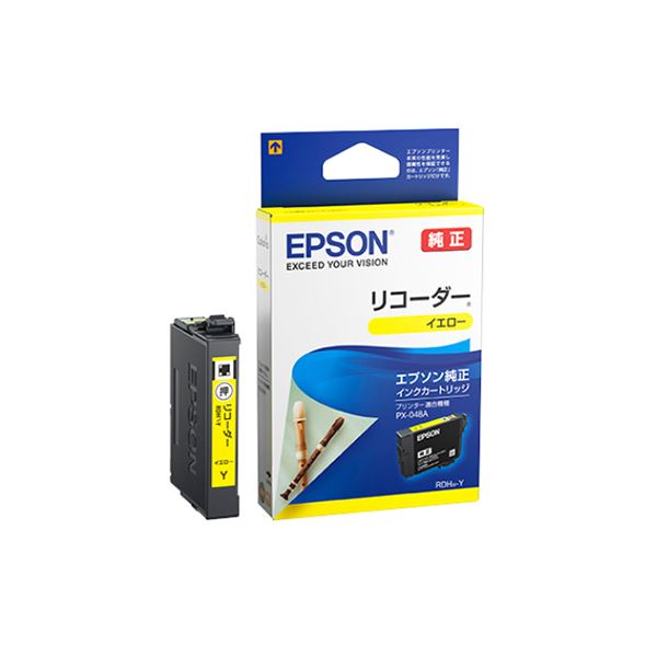 直送・代引不可 (まとめ)エプソン インクカートリッジ リコーダーイエロー RDH-Y 1個 【×5セット】 別商品の同時注文不可
