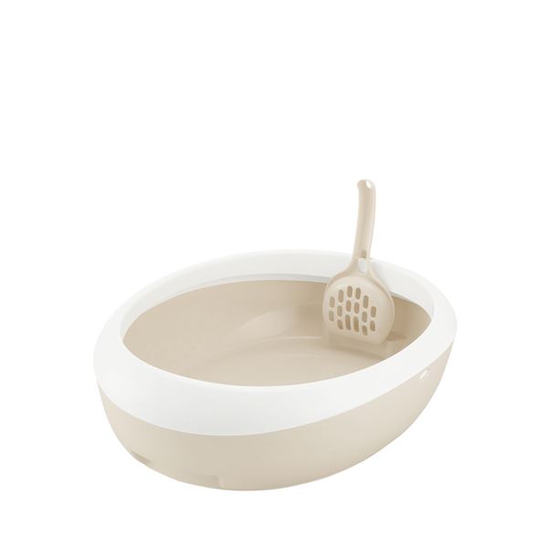 直送・代引不可 （まとめ）ラプレ ネコトイレ M ホワイト (ペット用品) (×5セット） 別商品の同時注文不可