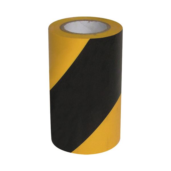 直送・代引不可 (まとめ）WING ACE 危険表示テープ 90mm×10m 斜めシマ【×10セット】 別商品の同時注文不可