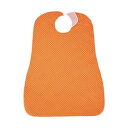 直送・代引不可 (まとめ)カネモ商事 LOr食事用エプロンホワイトドットオンオレンジ 1セット(5枚)【×3セット】 別商品の同時注文不可