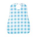 直送・代引不可 (まとめ)カネモ商事 LOr食事用エプロンブルーチェック 1セット(5枚)【×3セット】 別商品の同時注文不可
