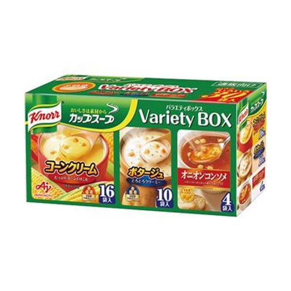 直送・代引不可 (まとめ)味の素 クノール カップ スープバラエティボックス 1箱(30食)【×10セット】【代引不可】 別商品の同時注文不可