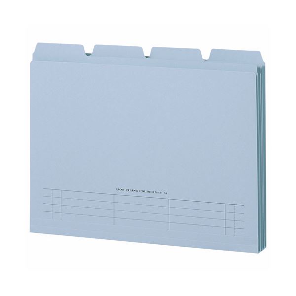 直送・代引不可 (まとめ) ライオン事務器 4カットフォルダー山付ファイル A4 水 No.31-4P 1パック(4冊) 【×30セット】 別商品の同時注文不可