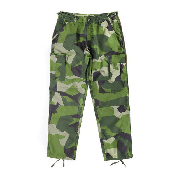 直送・代引不可 スウェーデン軍 BDU Battle Dress Uniform M90 カーゴパンツ レプリカ M グリーンカモ ミリタリーパンツ ミリタリーウェア 別商品の同時注文不可